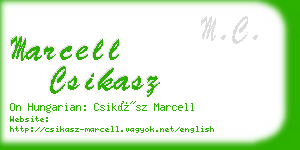 marcell csikasz business card